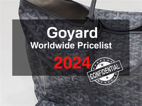 goyard bag artois mm|goyard price list 2024.